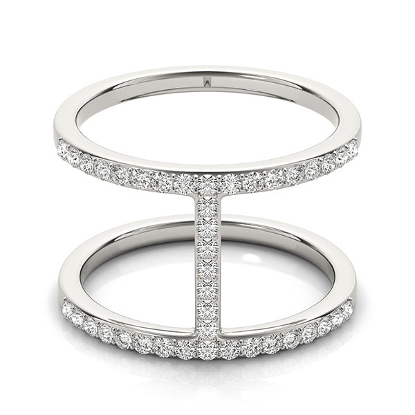 14K White Gold Diamond Fashion Fashion Rings With 0.41 TCW Diamond (SI2, H-I)