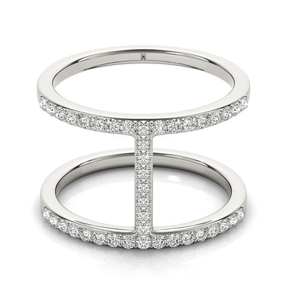 14K White Gold Diamond Fashion Fashion Rings With 0.41 TCW Diamond (SI2, H-I)