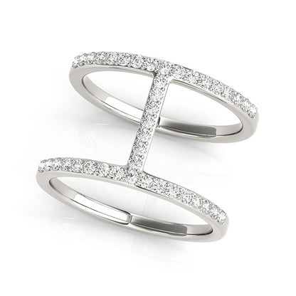 14K White Gold Diamond Fashion Fashion Rings With 0.41 TCW Diamond (SI2, H-I)