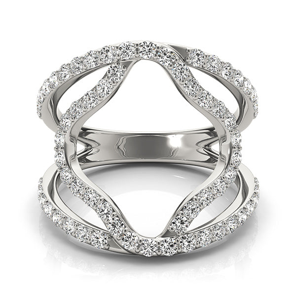 14K White Gold Diamond Fashion Fashion Rings With 0.64 TCW Diamond (SI2, H-I)
