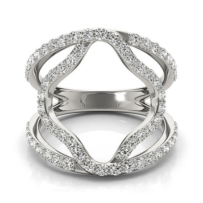 14K White Gold Diamond Fashion Fashion Rings With 0.64 TCW Diamond (SI2, H-I)