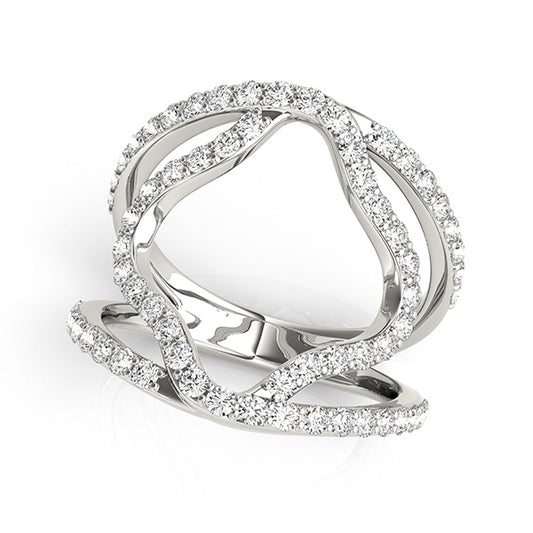 14K White Gold Diamond Fashion Fashion Rings With 0.64 TCW Diamond (SI2, H-I)