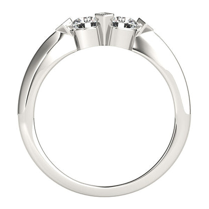 14K White Gold Two Stone Ring With 0.25 TCW Diamond (SI2, H-I)