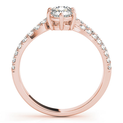 14K Rose Gold Two Stone Ring With 0.36 TCW Diamond (SI1-SI2, G-H)