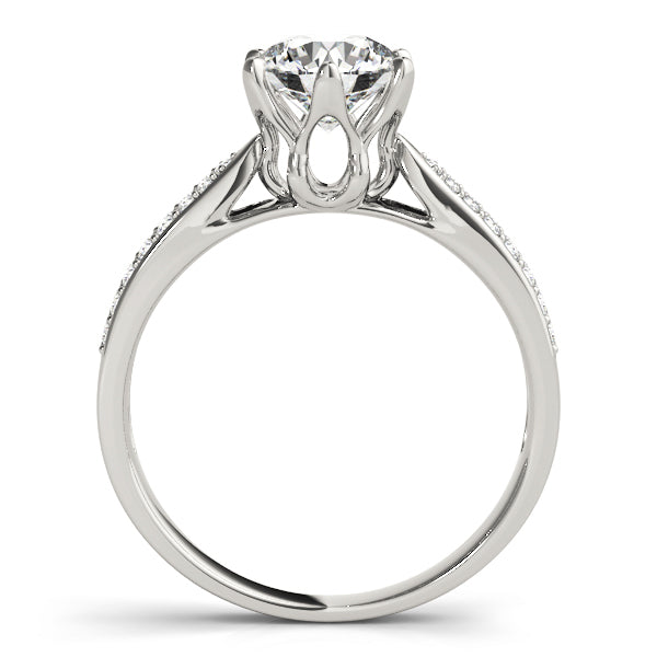 14K White Gold Engagement Ring With 0.87 TCW Diamond (I1, H-I)