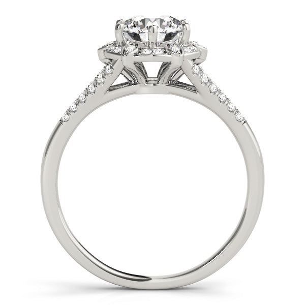 14K White Gold Engagement Ring With 0.96 TCW Diamond (I1, H-I)