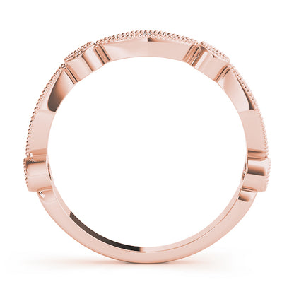 14K Rose Gold Stackable Ring With 0.15 TCW Diamond (SI2, H-I)
