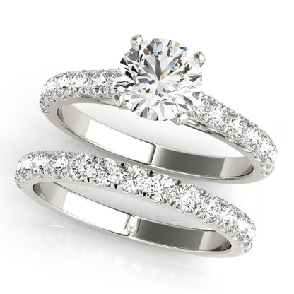 14K White Gold 1/4 Cttw 1/2 Way Around Band With 0.23 TCW Diamond (I1, H-I)