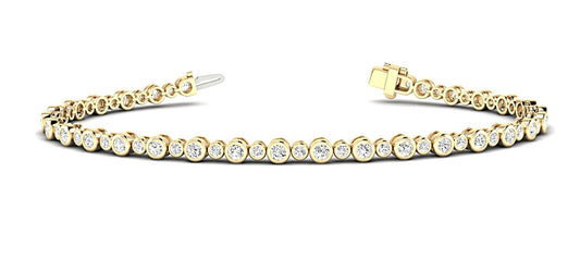 14K Yellow Gold Tennis Bracelet With 1.80 TCW Diamond (I1, H-I)