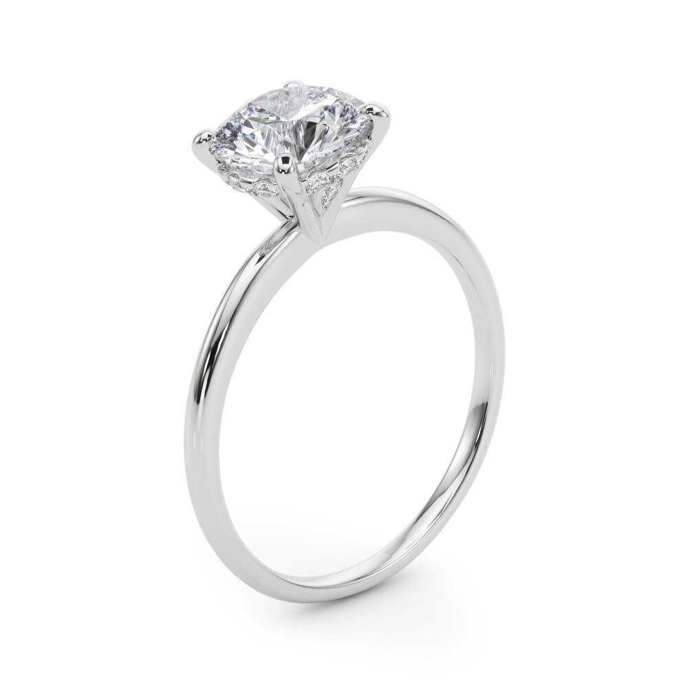 14K White Gold Engagement Ring With 1.07 TCW Diamond (SI2, H-I)