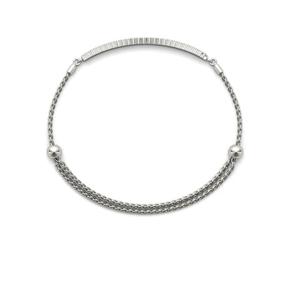 14K White Gold Double Row With 0.49 TCW Diamond (SI2, H-I)