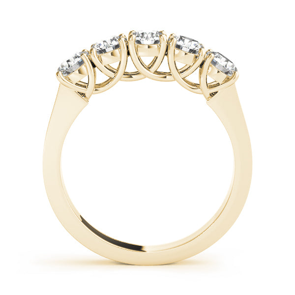 14K White and Yellow Gold Wedding Bands Prong Set With 0.25 TCW Diamond (SI1-SI2, G-H)