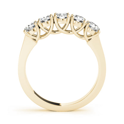 14K White and Yellow Gold Wedding Bands Prong Set With 0.25 TCW Diamond (SI1-SI2, G-H)
