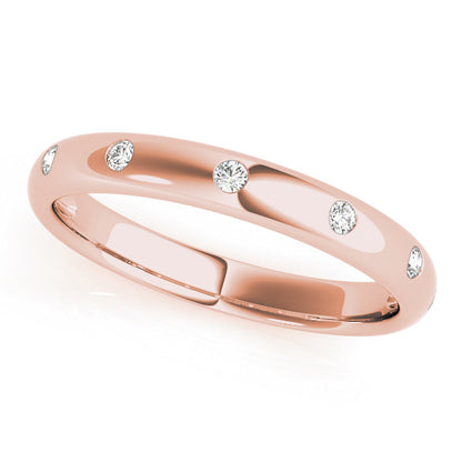 14K Rose Gold Diamond Fashion Stackables With 0.10 TCW Diamond (SI2, H-I)