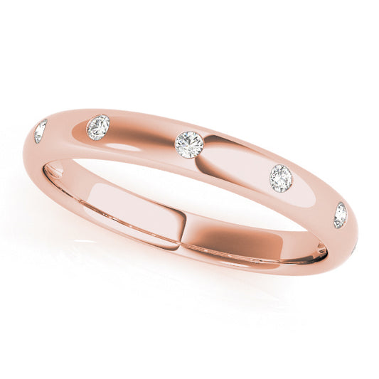 14K Rose Gold Diamond Fashion Stackables With 0.10 TCW Diamond (SI2, H-I)