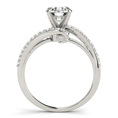 14K White Gold Engagement Rings Bypass With 0.28 TCW Diamond (SI1-SI2, G-H)