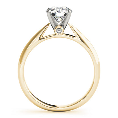 14K White and Yellow Gold Engagement Rings Solitaires Round With 1.52 TCW Diamond (SI2, H-I)
