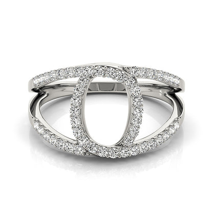 14K White Gold Diamond Fashion Fashion Rings With 0.50 TCW Diamond (SI2, H-I)