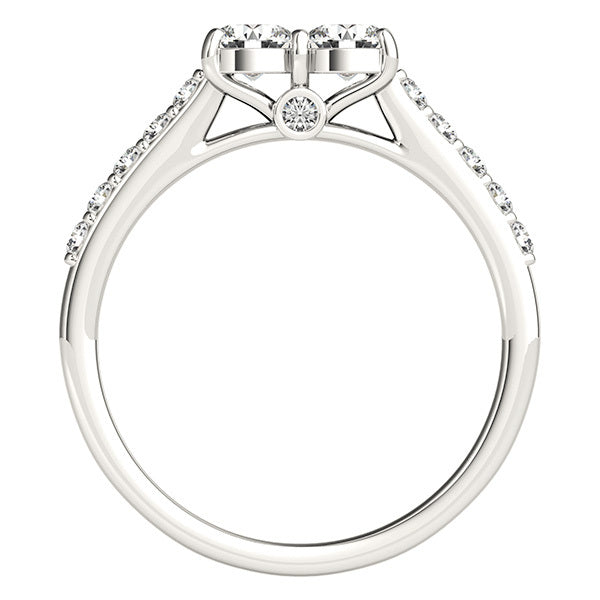 14K White Gold Two Stone Ring With 0.52 TCW Diamond (SI2, H-I)