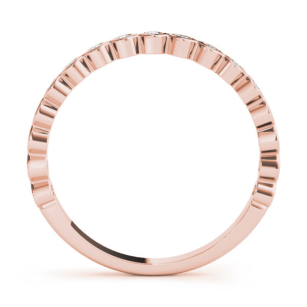 14K Rose Gold Stackable Ring With 0.12 TCW Diamond (SI2, H-I)