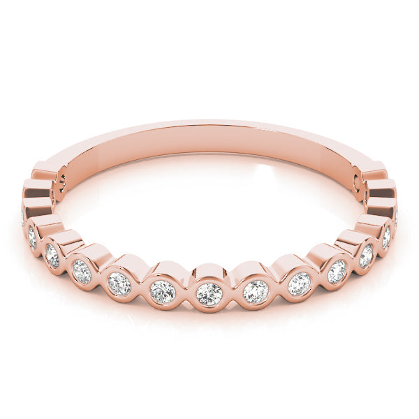 14K Rose Gold Stackable Ring With 0.12 TCW Diamond (SI2, H-I)