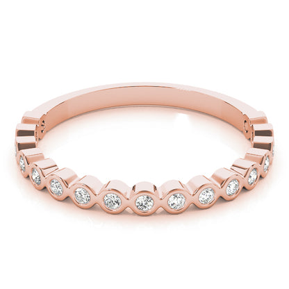 14K Rose Gold Stackable Ring With 0.12 TCW Diamond (SI2, H-I)