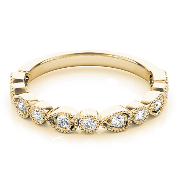 14K Yellow Gold Stackable Ring With 0.16 TCW Diamond (SI2, H-I)