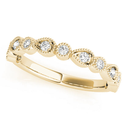14K Yellow Gold Stackable Ring With 0.16 TCW Diamond (SI2, H-I)
