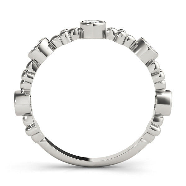 14K White Gold Fashion Band With 0.40 TCW Diamond (SI2, H-I)