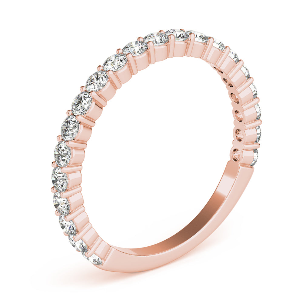 14K White Gold Wedding Band 2.0mm Stones With 0.63 TCW Diamond (I1, H-I)