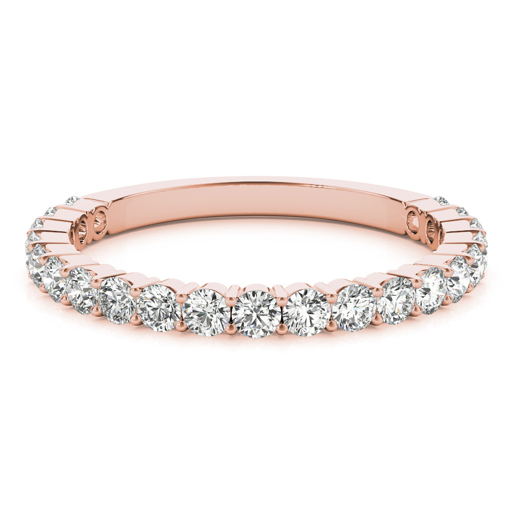 14K White Gold Wedding Band 2.0mm Stones With 0.63 TCW Diamond (I1, H-I)