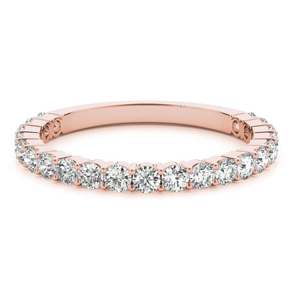 14K White Gold Wedding Band 2.0mm Stones With 0.63 TCW Diamond (I1, H-I)