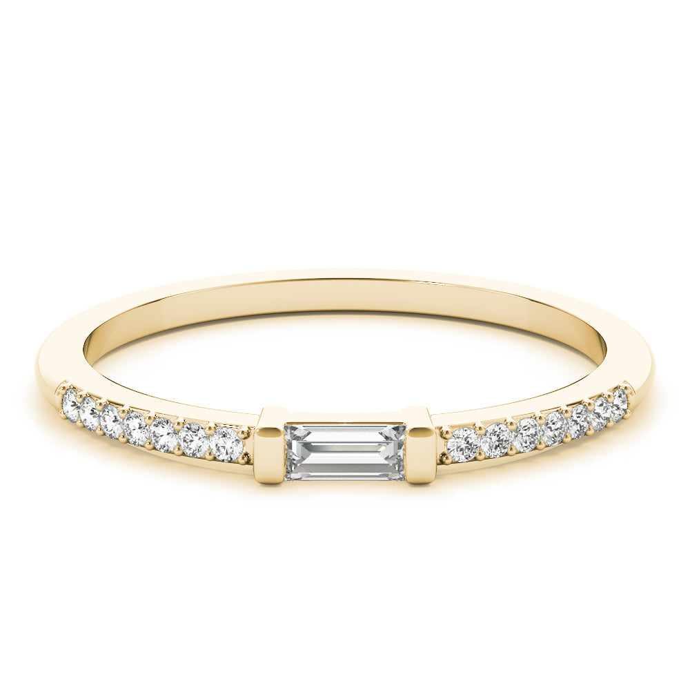 14K Yellow Gold Diamond Fashion Band With 0.19 TCW Diamond (SI1-SI2, G-H)