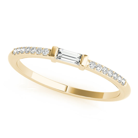 14K Yellow Gold Diamond Fashion Band With 0.19 TCW Diamond (SI1-SI2, G-H)