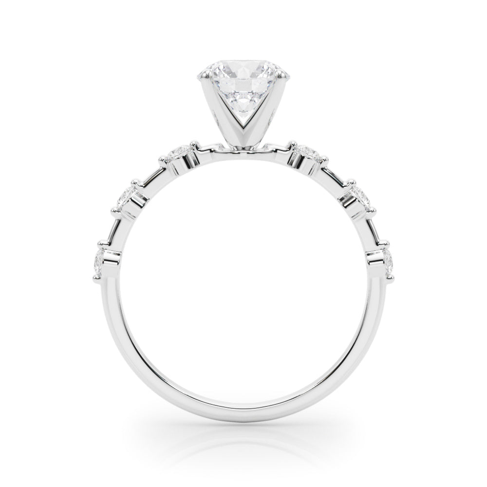 White Gold Engagement Ring With 0.18 TCW Diamond (SI1-SI2, G-H)