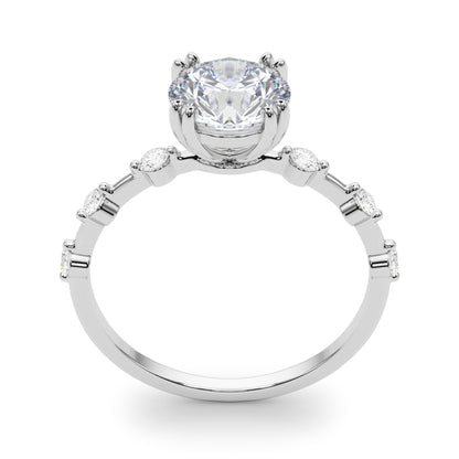 White Gold Engagement Ring With 0.18 TCW Diamond (SI1-SI2, G-H)