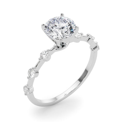 White Gold Engagement Ring With 0.18 TCW Diamond (SI1-SI2, G-H)