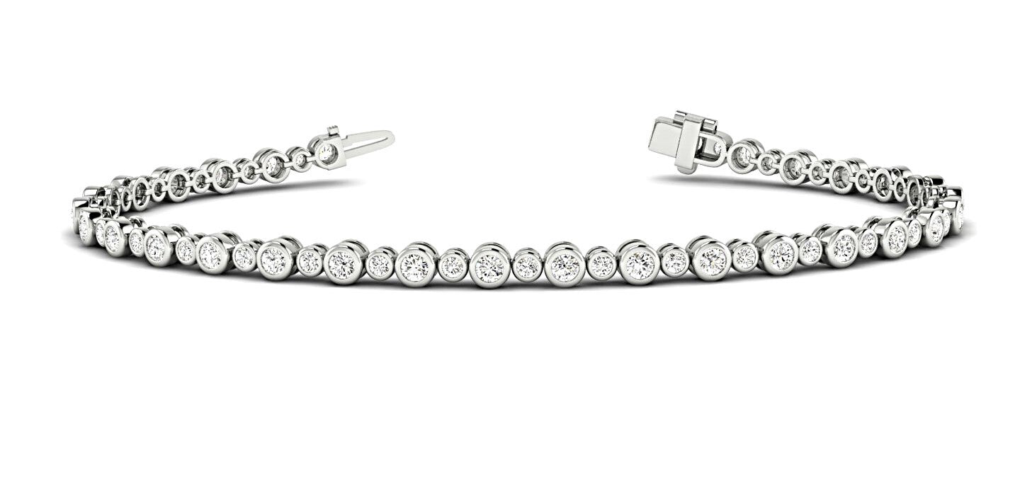 14K White Gold Tennis Bracelet With 1.80 TCW Diamond (I1, H-I)