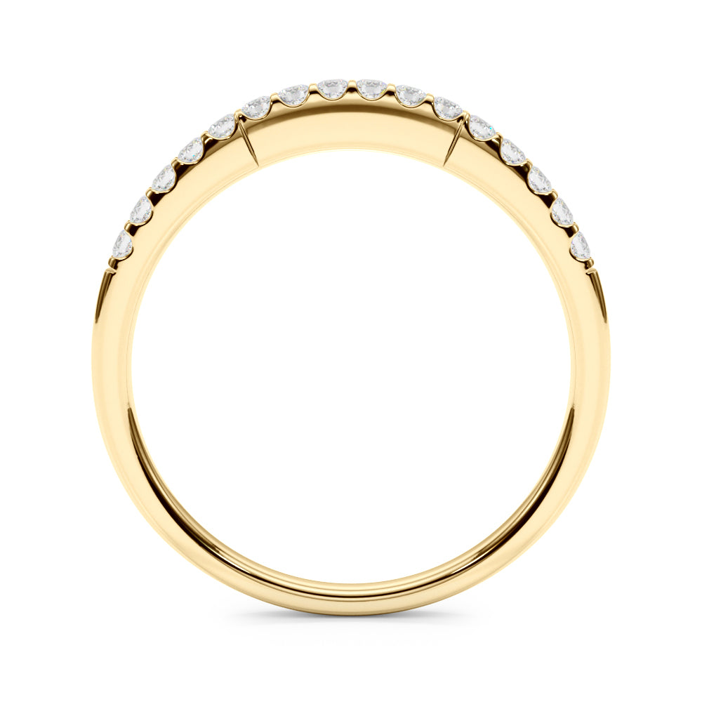 14K Yellow Gold Wedding Band With 0.16 TCW Diamond (SI1-SI2, G-H)