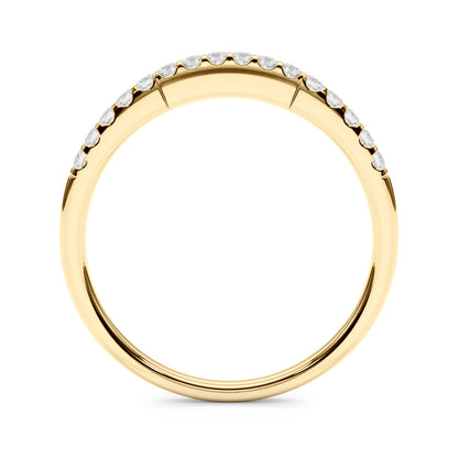 14K Yellow Gold Wedding Band With 0.16 TCW Diamond (SI1-SI2, G-H)