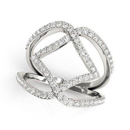 14K White Gold Diamond Fashion Fashion Rings With 0.72 TCW Diamond (I1, H-I)