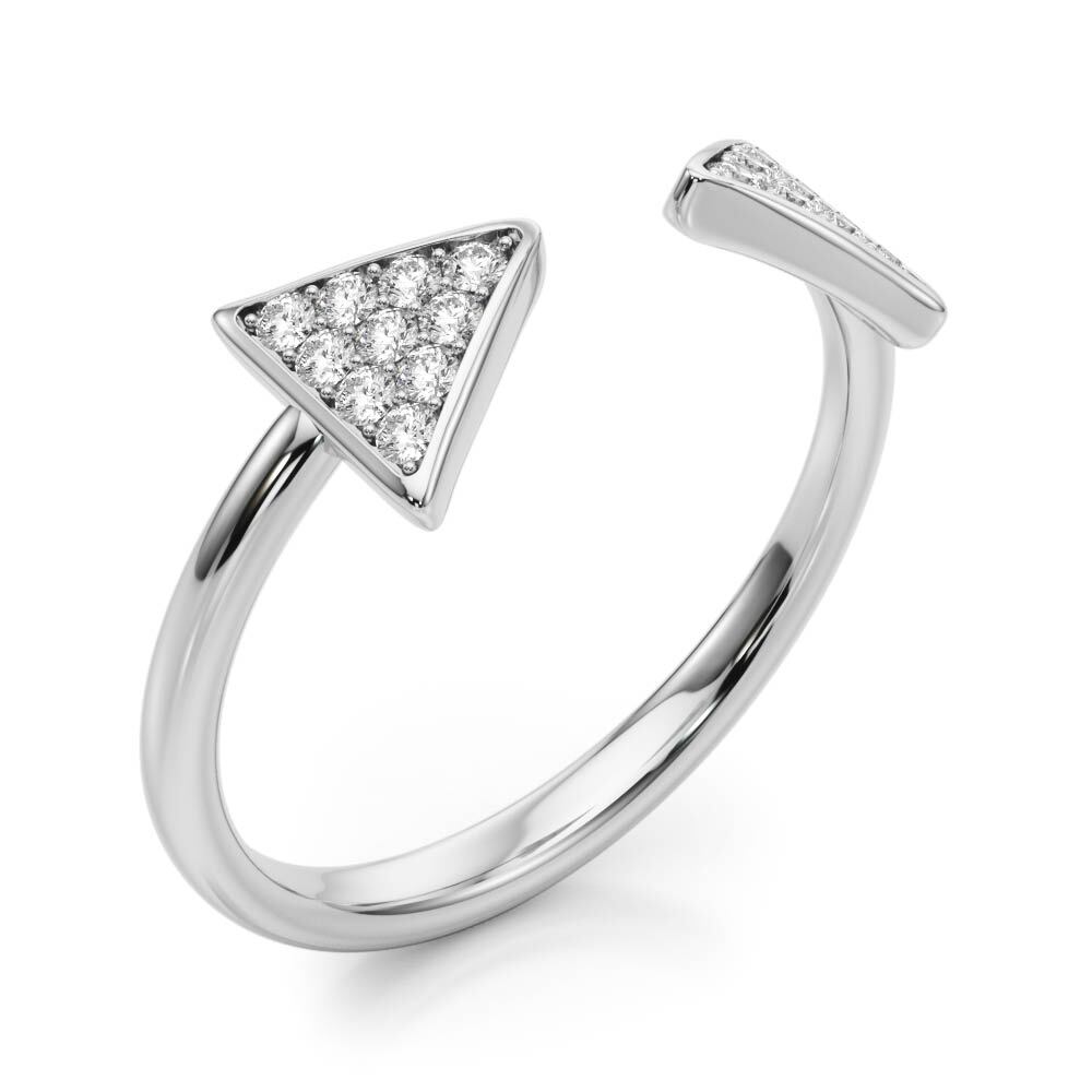 14K White Gold Diamond Fashion Fashion Rings With 0.20 TCW Diamond (SI2, H-I)