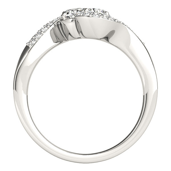 14K White Gold Two Stone Ring With 0.40 TCW Diamond (SI2, H-I)