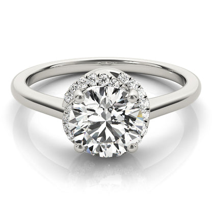 14K White Gold Engagement Ring With 0.07 TCW Diamond (SI1-SI2, G-H)