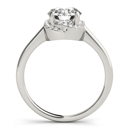 14K White Gold Engagement Ring With 0.07 TCW Diamond (SI1-SI2, G-H)