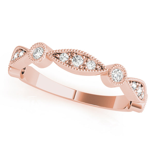 14K Rose Gold Stackable Ring With 0.15 TCW Diamond (SI2, H-I)