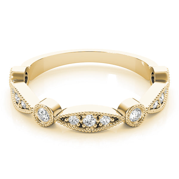 14K Yellow Gold Stackable Ring With 0.15 TCW Diamond (SI2, H-I)