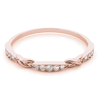 14K Rose Gold Fashion Band With 0.05 TCW Diamond (SI2, H-I)