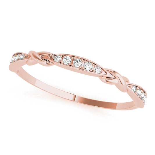 14K Rose Gold Fashion Band With 0.05 TCW Diamond (SI2, H-I)