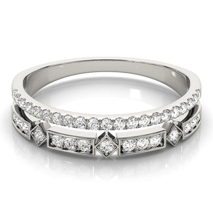 14K White Gold Fashion Band With 0.18 TCW Diamond (SI2, H-I)